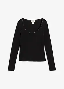 T-shirt côtelé 100% coton, bonprix