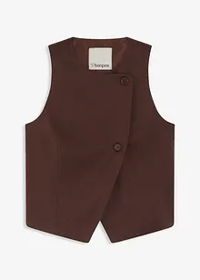 Gilet sans manches à boutons asymétriques, bonprix