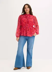 Blouse à lavallière en crêpe, bonprix