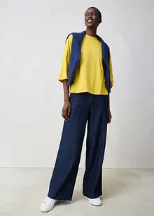 Trapezförmiges Shirt mit Seidenanteil, bonprix