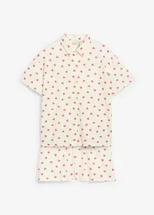 Shorty aus reiner Bio-Baumwolle mit Knopfleiste (2-tlg.Set), bonprix