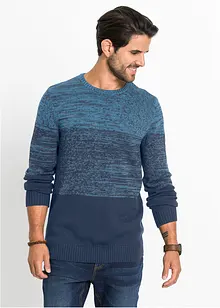 Pull en coton mélangé, coupe ventre confort, bonprix