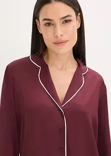 Gewebter Pyjama aus glänzendem Satin, bonprix
