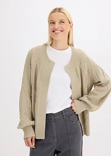 Gilet en maille torsadée, bonprix
