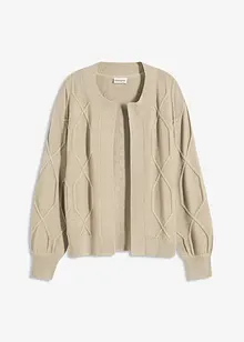 Gilet en maille torsadée, bonprix