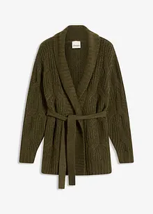 Gilet en grosse maille à motif torsadé, bonprix
