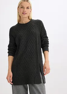 Longpullover aus fließendem Viskose-Mix, bonprix