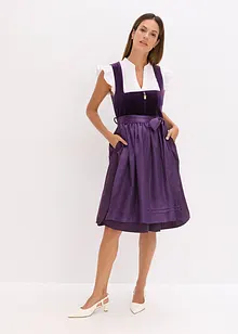 Dirndl mit Samt in Midilänge (2-tlg.Set), bonprix