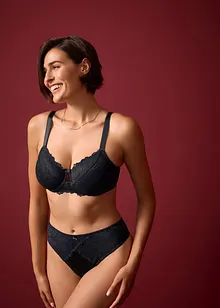 Soutien-gorge en polyamide brillant avec dentelle, bonprix