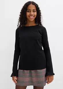 T-shirt manches longues en coton extensible, bonprix