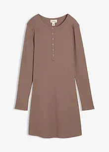 Rippkleid aus elastischem Baumwoll-Mix, bonprix