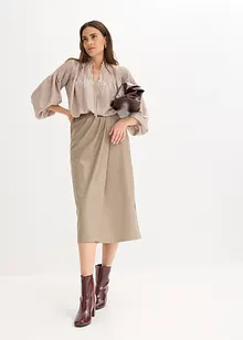 Lederimitat Midi-Wickelrock, bonprix