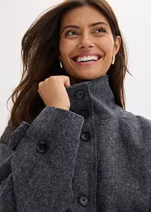 Caban long, aspect laine, bonprix