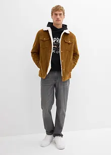 Jean droit et Regular à taille élastiquée, 100% coton, bonprix