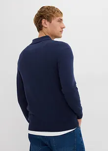 Feinstrick-Polopullover mit edler Merinowolle, Slim Fit, bonprix