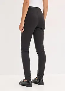 Pantalon bi-matière Punto di Roma et tissu enduit, bonprix