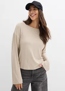 T-shirt fluide et oversize en viscose extensible, bonprix