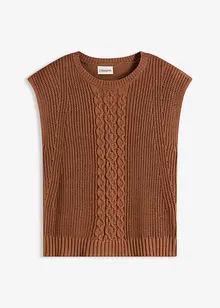 Pull sans manches en coton mélangé, bonprix