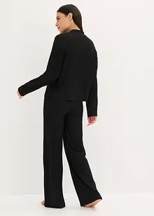 Weit geschnittener Loungewear Hausanzug aus weicher Rippe, bonprix
