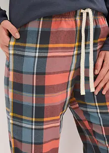 Pyjama avec T-shirt côtelé et pantalon en flanelle à fil brillant, bonprix