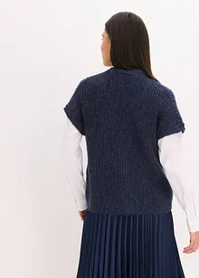 Gilet sans manches en laine mélangée avec boutons décoratifs, bonprix