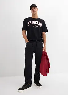 Relaxed Fit Schlupfhose aus reinem Baumwoll-Twill, Tapered, bonprix