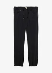 Relaxed Fit Schlupfhose aus reinem Baumwoll-Twill, Tapered, bonprix