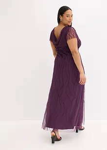 Maxikleid aus zartem Tüll mit Perlenstickerei, bonprix