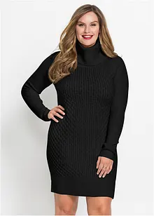 Robe pull ajustée à col boule, bonprix