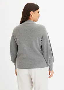 Pull en maille à manches ballon, bonprix
