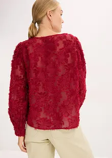 Bluse mit floralem Strukturmuster, bonprix