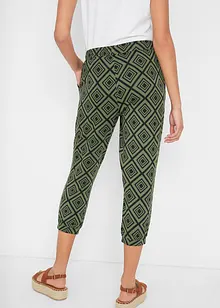 Pantalon 3/4 fluide en viscose extensible, bonprix