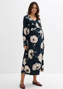 Robe longue de grossesse et d’allaitement, style portefeuille, bonprix