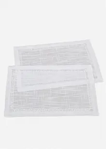 Lot de 2 sets de table avec broderies anglaises, bonprix