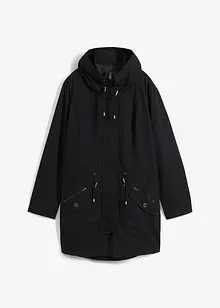 Baumwoll-Kurzparka mit Stehkragen, talliert, bonprix