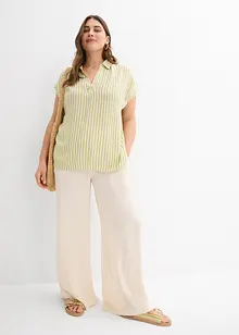 Kurzarmbluse aus fließender Viskose, bonprix