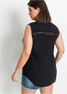 Blouse sans manches avec détail au crochet, bonprix