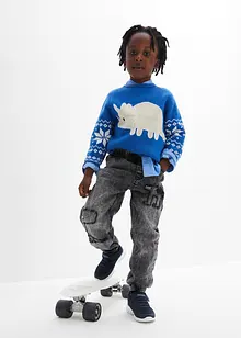 Thermo Regular-Fit-Schlupf-Jeans mit Jerseyfutter, bonprix