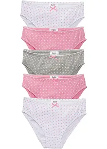Slip mit weicher Baumwolle mit Satin-Schleife (5er Pack), bonprix