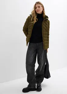 Veste matelassée légère avec capuche amovible, bonprix