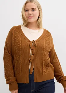 Gilet en maille à nouettes, bonprix