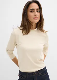 Langarmshirt mit Stehkragen mit recyceltem Polyamid, bonprix