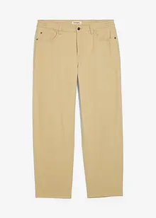Pantalon droit en twill à taille élastiquée, loose, bonprix