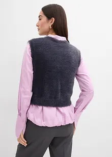 Gilet sans manches en maille poilue, viscose majoritaire, bonprix