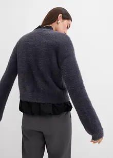 Gilet en maille poilue de viscose mélangée, bonprix