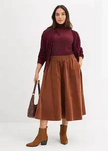 Jupe en velours côtelé, coton extensible, bonprix