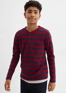 Henleyshirt aus reiner Bio-Baumwolle (2er Pack), bonprix