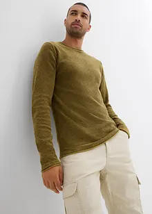 Pullover in gewaschener Optik, Slim Fit, bonprix