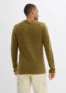 Pullover in gewaschener Optik, Slim Fit, bonprix