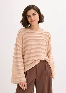 Oversize-Pullover, semi-transparent, bonprix